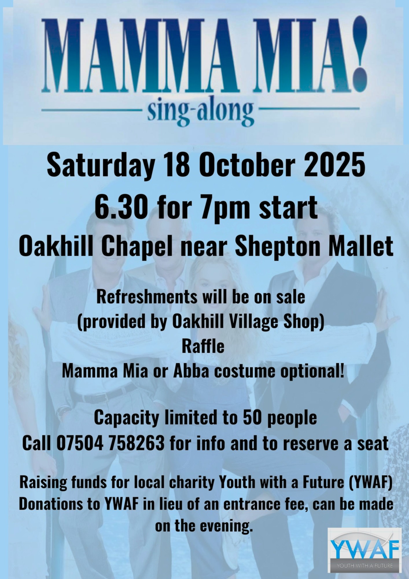 YWAF Mamma Mia sing-along, 18th October 2025