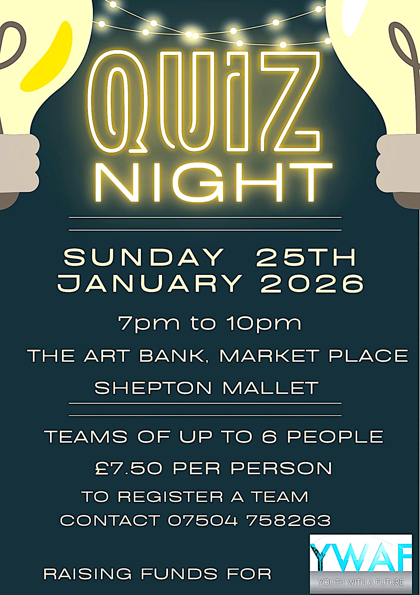 YWAF Quiz Night, 25th January 2026
